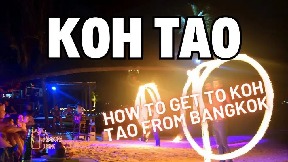 Turquoise water and the green hills of Koh Tao seen from the sea, the island every route from Bangkok ends at