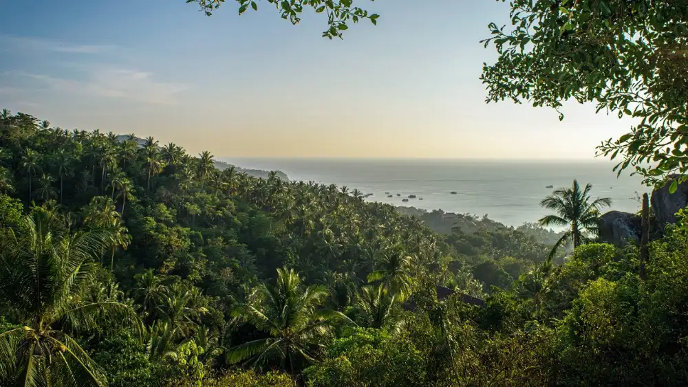 A passenger ferry crossing the Gulf of Thailand on its way to Koh Tao